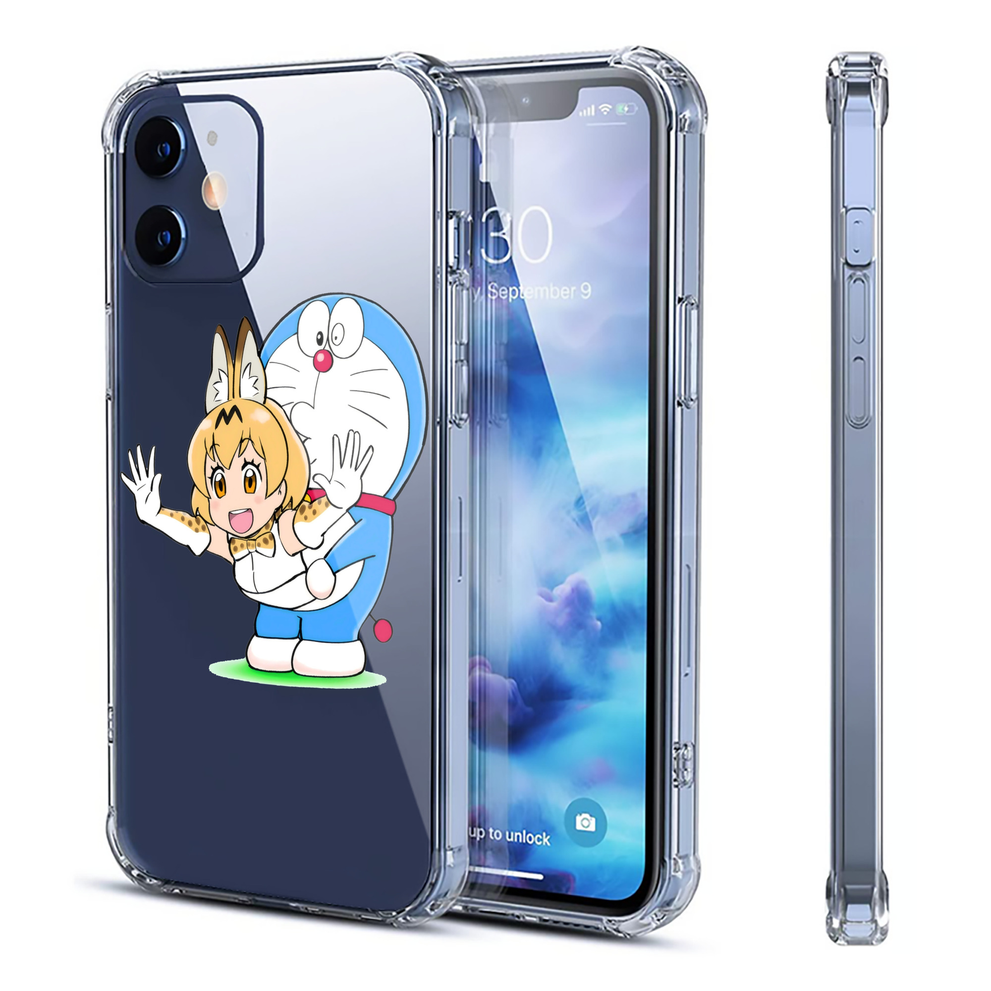 （画像用） ドラえもん Doraemon 【iPhone 12シリーズ対応】透明スマホケース（クリアソフトケース）